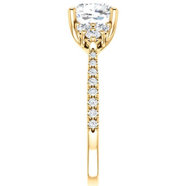 Cushion Moissanite Engagement Ring