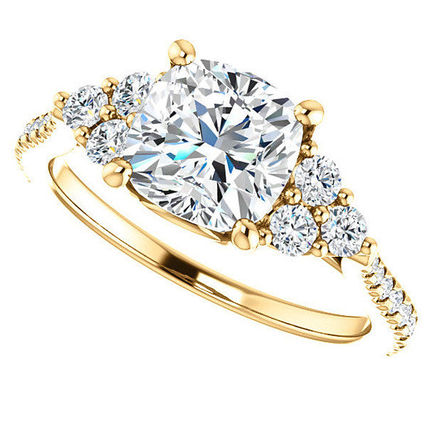 Cushion Moissanite Engagement Ring