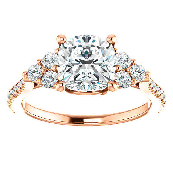 Cushion Moissanite Engagement Ring