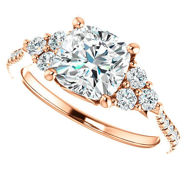 Cushion Moissanite Engagement Ring