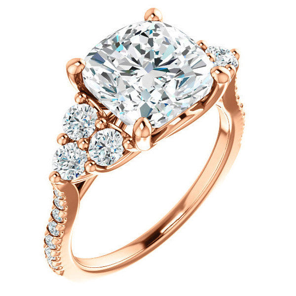 Cushion Moissanite Engagement Ring