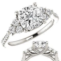 Cushion Moissanite Engagement Ring