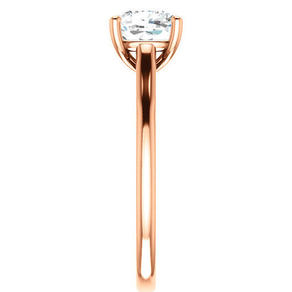Cushion Solitaire Engagement Ring with Bow Accent