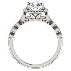Cushion Cathedral Engagement Ring