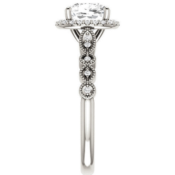 Cushion Cathedral Engagement Ring