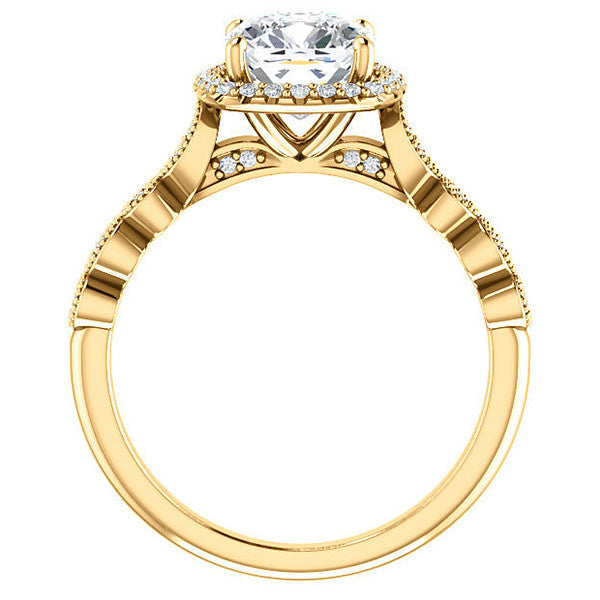Cushion Cathedral Engagement Ring