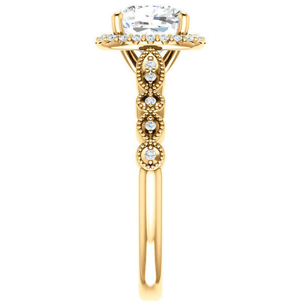 Cushion Cathedral Engagement Ring