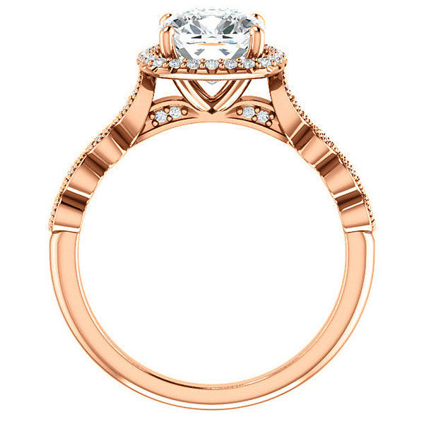Cushion Cathedral Engagement Ring