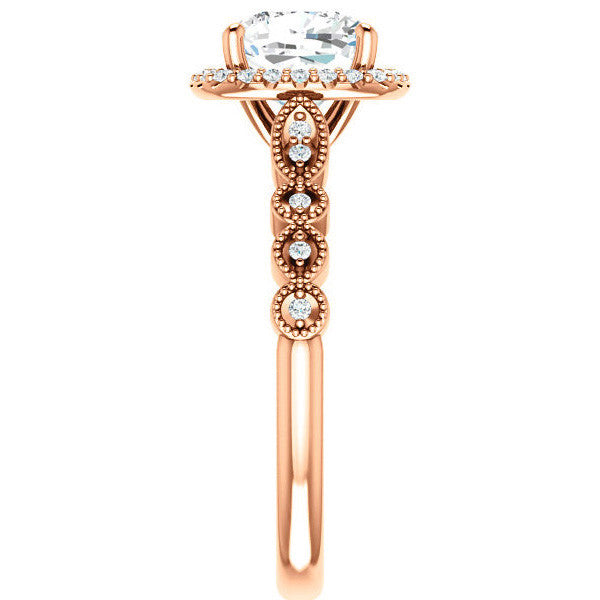 Cushion Cathedral Engagement Ring