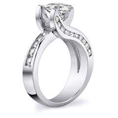 Round Modern Moissanite Engagement Ring