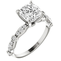 Cushion Moissanite Engagement Ring