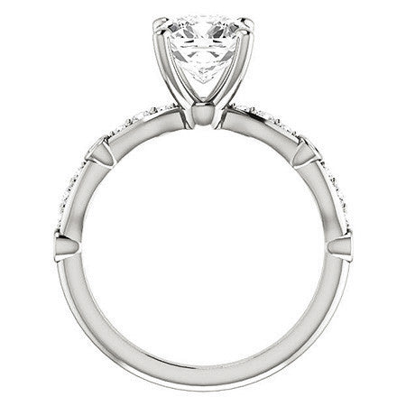 Cushion Moissanite Engagement Ring