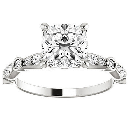 Cushion Moissanite Engagement Ring