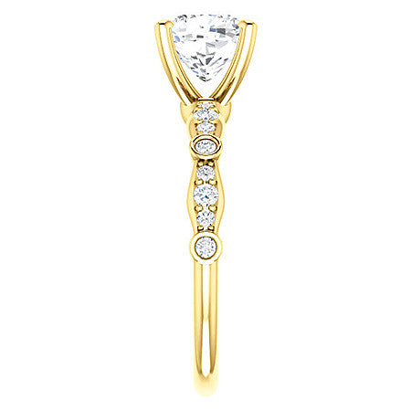 Cushion Moissanite Engagement Ring