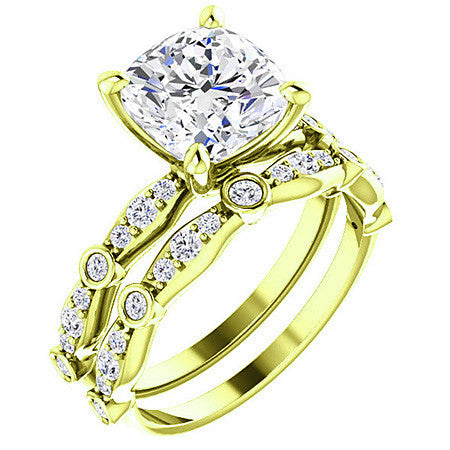 Cushion Moissanite Engagement Ring