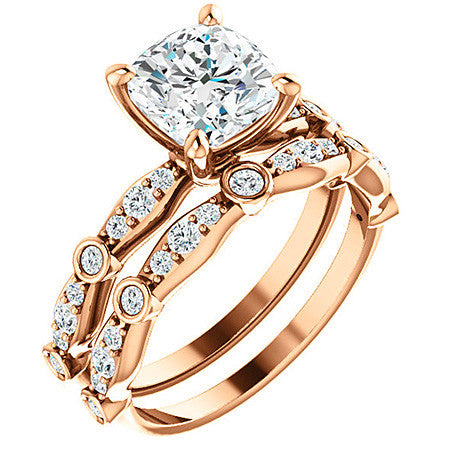 Cushion Moissanite Engagement Ring