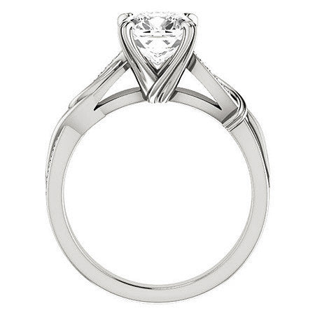 Cushion Infinity Accent Engagement Ring