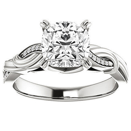 Cushion Infinity Accent Engagement Ring