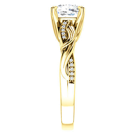 Cushion Infinity Accent Engagement Ring
