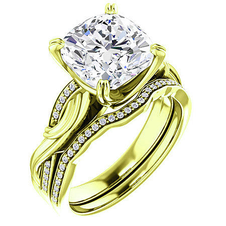 Cushion Infinity Accent Engagement Ring