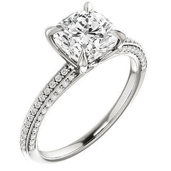 Claw Prong Moissanite Engagement Ring
