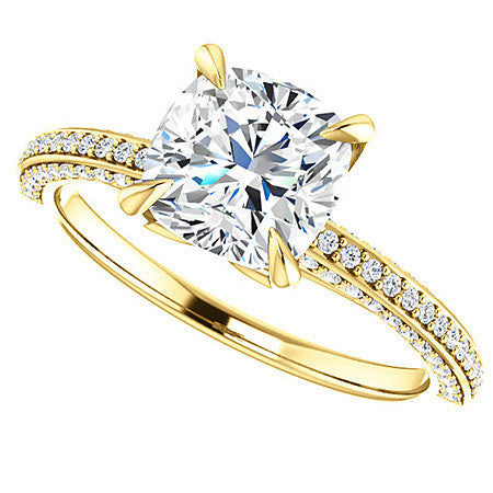 Claw Prong Moissanite Engagement Ring
