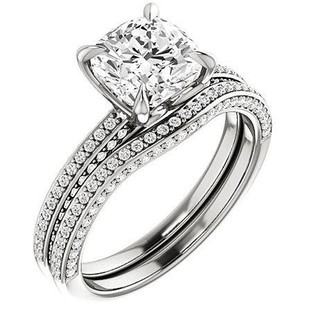 Claw Prong Moissanite Engagement Ring