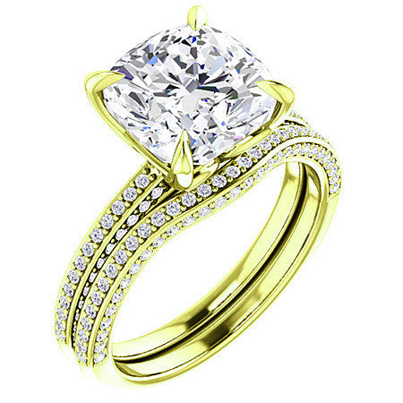 Claw Prong Moissanite Engagement Ring
