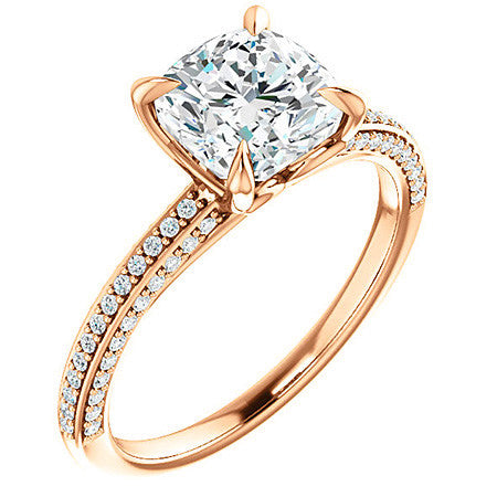 Claw Prong Moissanite Engagement Ring