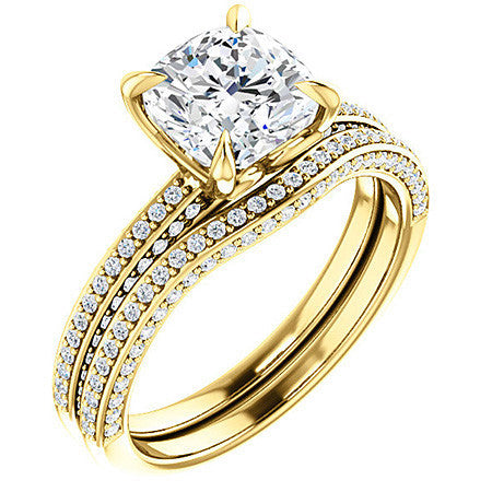 Claw Prong Moissanite Engagement Ring