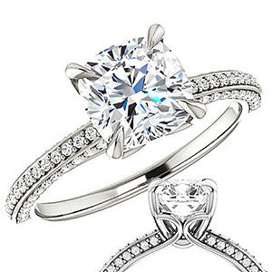 Claw Prong Moissanite Engagement Ring