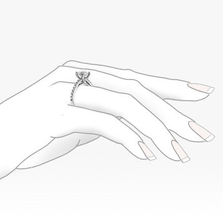 Double Prong Cathedral Moissanite Engagement Ring