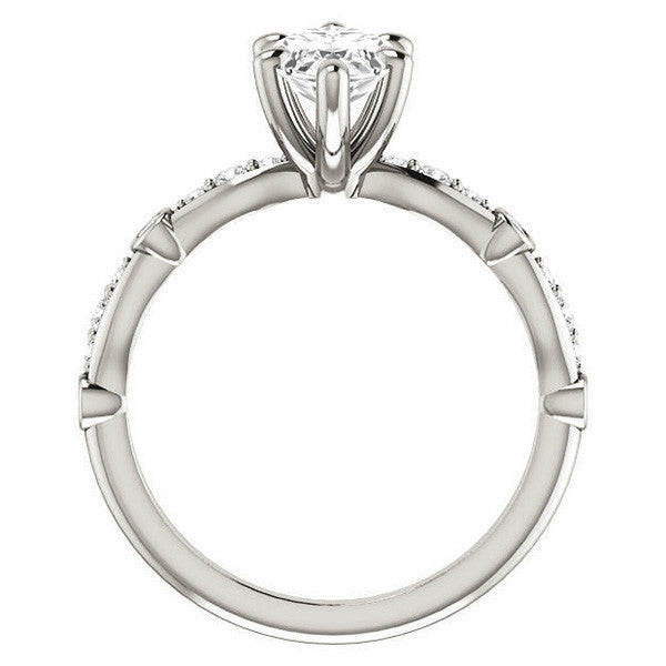 Marquise Moissanite Engagement Ring