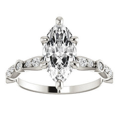 Marquise Moissanite Engagement Ring