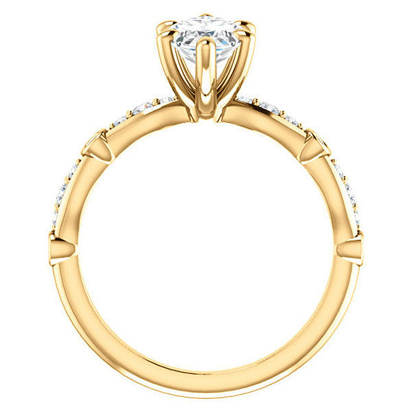Marquise Moissanite Engagement Ring