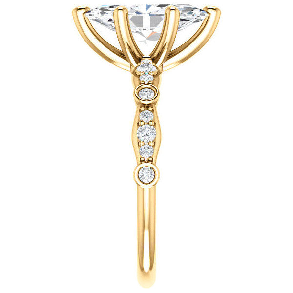 Marquise Moissanite Engagement Ring