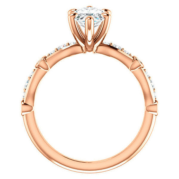 Marquise Moissanite Engagement Ring