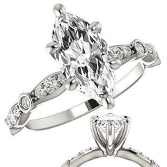 Marquise Moissanite Engagement Ring