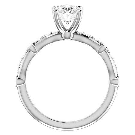 Oval Moissanite Engagement Ring