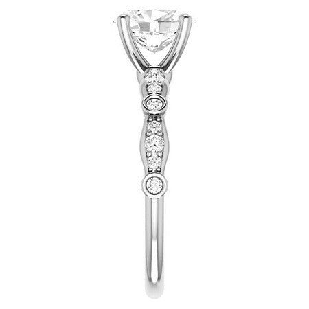 Oval Moissanite Engagement Ring