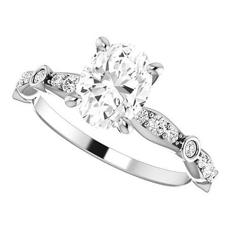 Oval Moissanite Engagement Ring