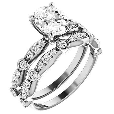 Oval Moissanite Engagement Ring