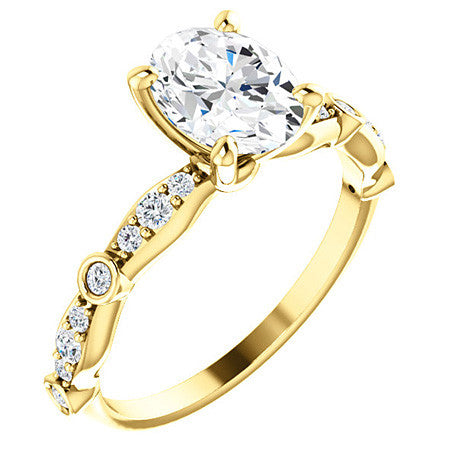 Oval Moissanite Engagement Ring