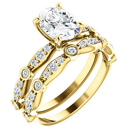 Oval Moissanite Engagement Ring