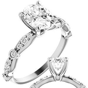 Oval Moissanite Engagement Ring