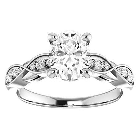 Oval Moissanite Engagement Ring
