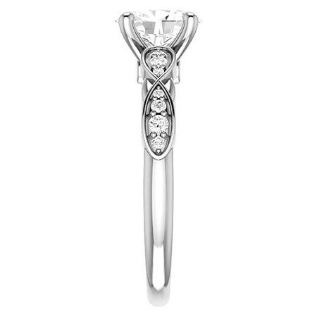 Oval Moissanite Engagement Ring