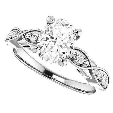 Oval Moissanite Engagement Ring