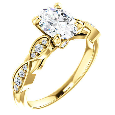 Oval Moissanite Engagement Ring