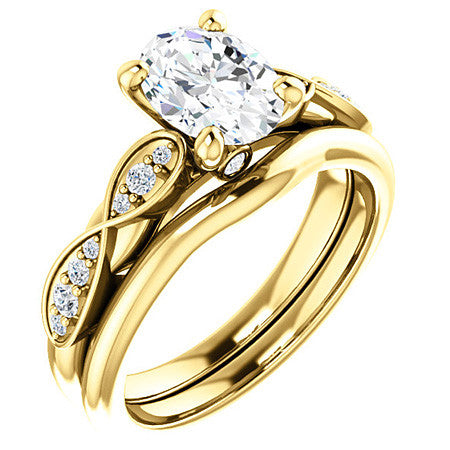 Oval Moissanite Engagement Ring